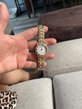 Women's 98L197 Swarovski Crystal Rose Gold Tone Bracelet Watch - .com,